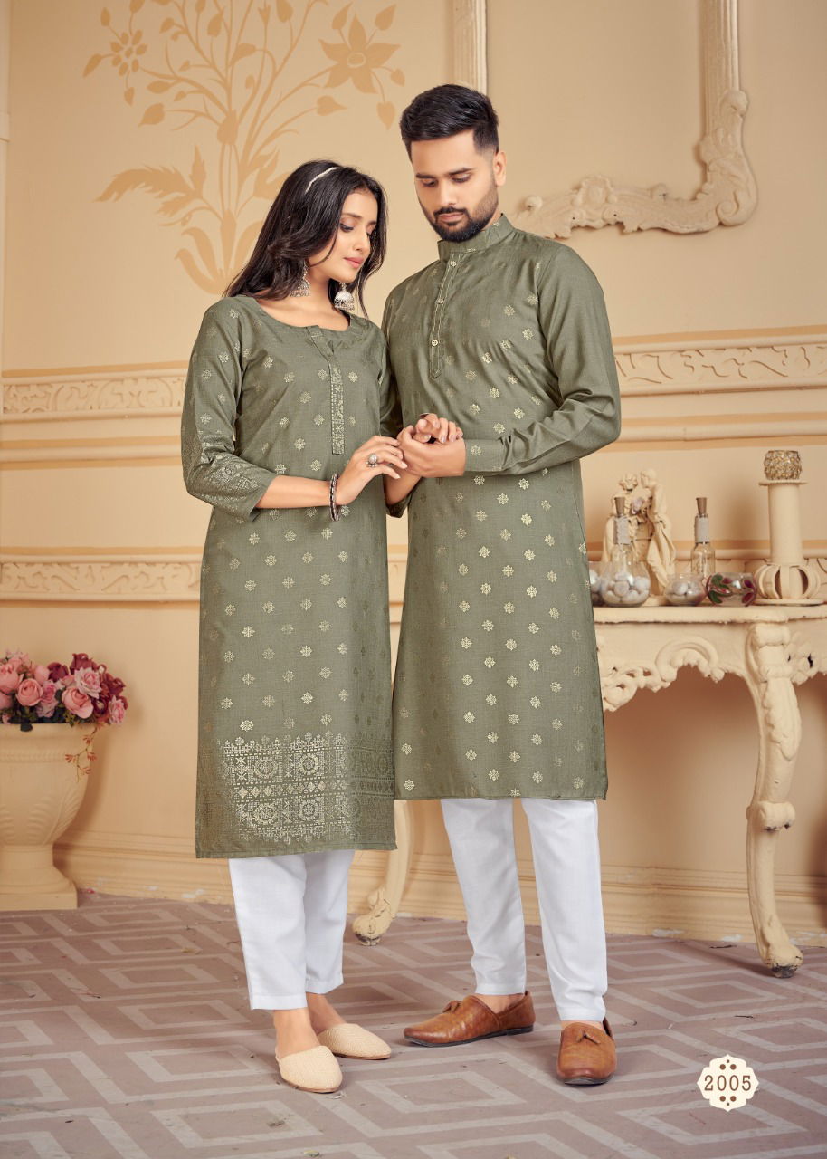 Couple Dream 2 Ethnic Wear Cotton Designer Couple Kurta With Pant Collection